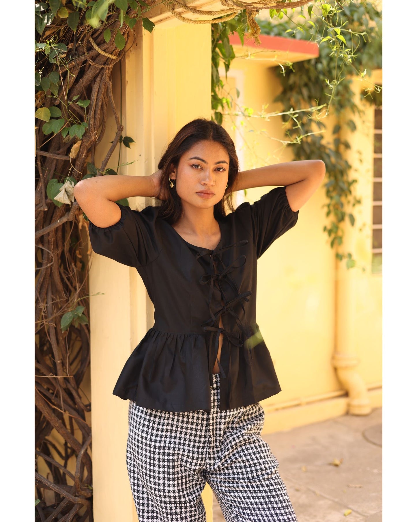 FRONT BOW BLOUSE