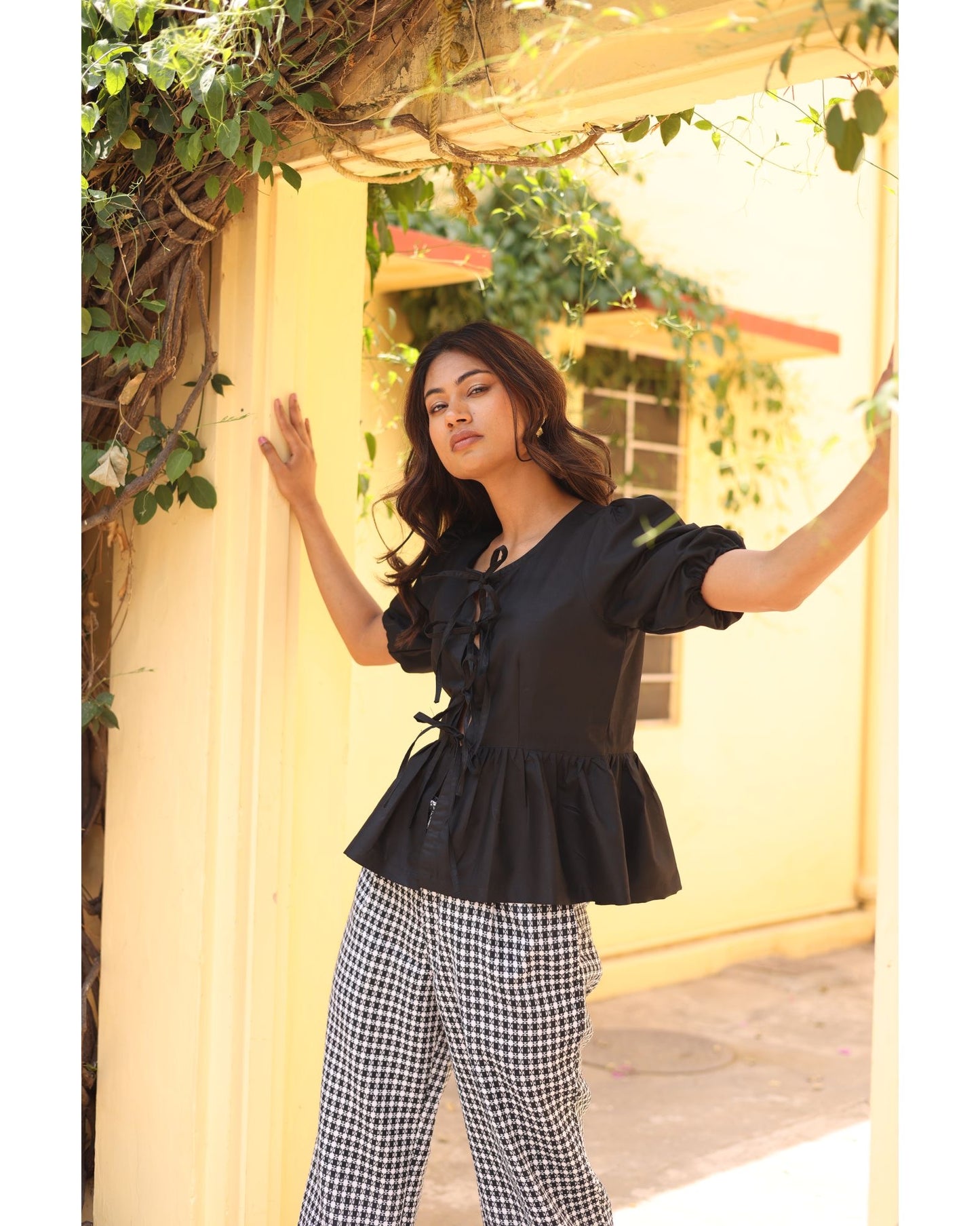FRONT BOW BLOUSE