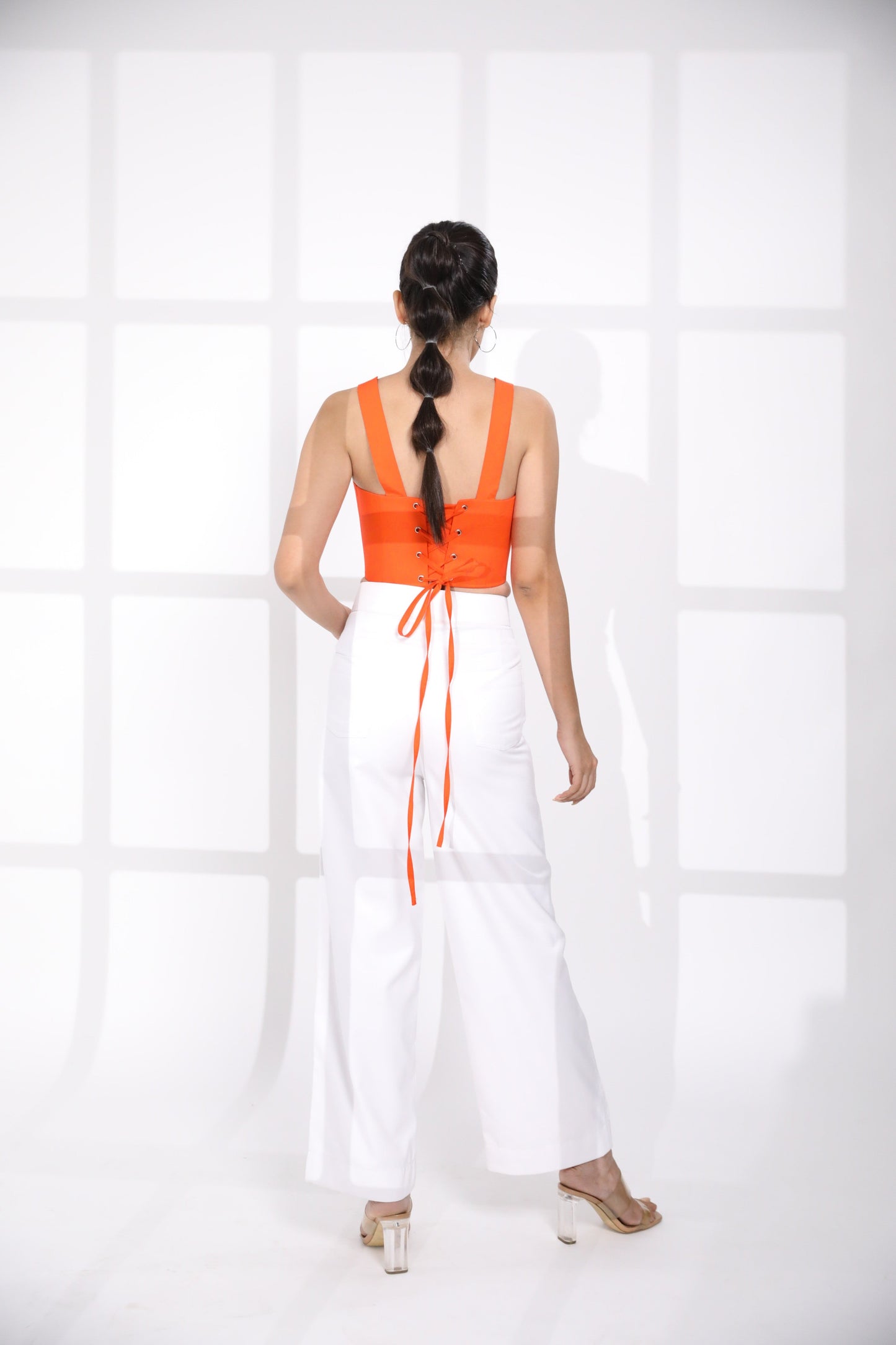 ALLURING ORANGE CORSET TOP