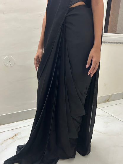 SM PRE-DRAPED SAREE & RAGAR CORSET